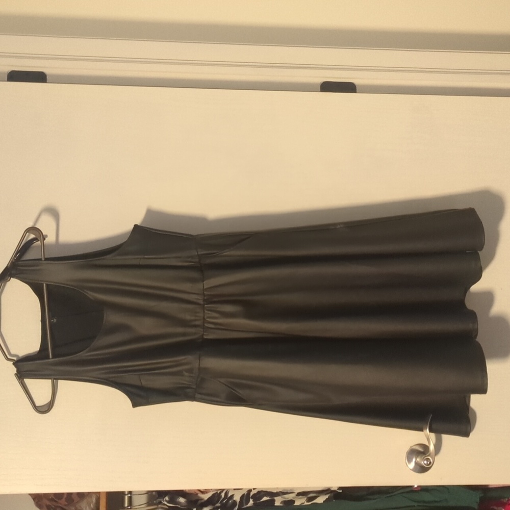 Black toward pleather dress